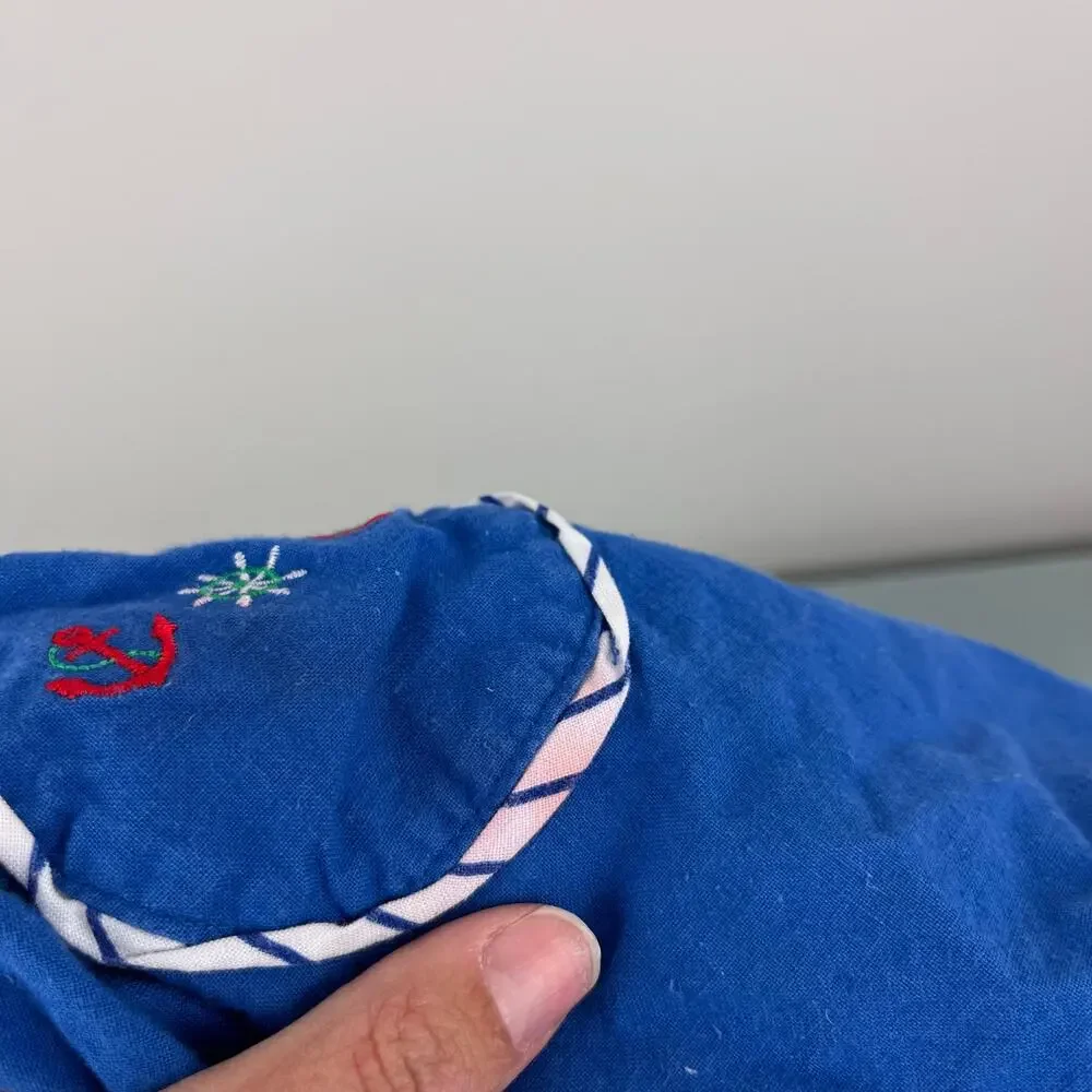 Vintage ABC Nautical Blue Jumper Dress 18-24 Months